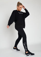 Load image into Gallery viewer, Gym King Script Oversized Crew - Black