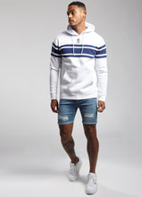 Load image into Gallery viewer, Gym King Oscar Hoodie - White/Blue Depths