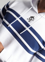 Load image into Gallery viewer, Gym King Oscar Hoodie - White/Blue Depths