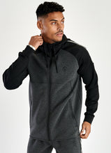 Load image into Gallery viewer, Gym King Lombardi Reflective Poly Tracksuit Top - Charcoal Marl/Black