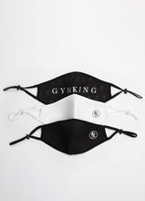 Load image into Gallery viewer, Gym King Nano Face Mask (3pk) - Black/White