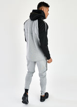 Load image into Gallery viewer, Gym King Lombardi Reflective Poly Tracksuit Bottoms - Grey Marl/Black