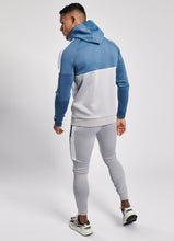 Load image into Gallery viewer, Gym King Chiba Full Zip Poly Tracksuit Top - Blue Mist/Grey Marl/White