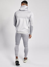 Load image into Gallery viewer, Gym King Chiba Full Zip Poly Tracksuit Top - Grey Marl/Microchip/White