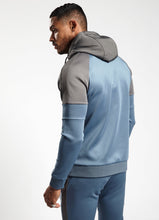 Load image into Gallery viewer, Gym King Contrast Core Plus Poly Tracksuit Top - Blue/Grey
