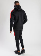 Load image into Gallery viewer, GK Lombardi Poly Zip Through Tracksuit Top - Black/Red
