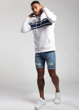 Load image into Gallery viewer, Gym King Oscar Hoodie - White/Blue Depths
