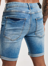 Load image into Gallery viewer, Gym King Denim Howard Shorts - Mid Wash
