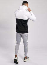Load image into Gallery viewer, Gym King Chiba Full Zip Poly Tracksuit Top - White/Black/Grey Marl

